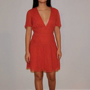 Society Amuse Red Coral Dress